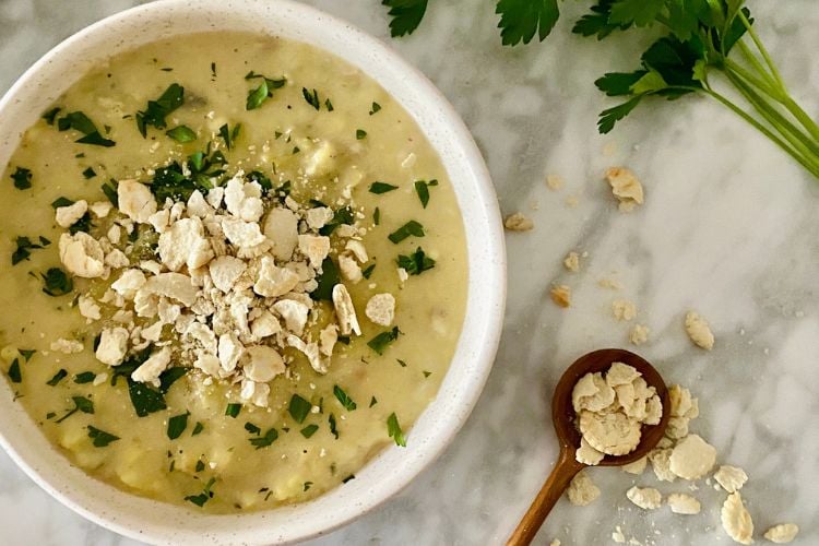 New England clam chowder
