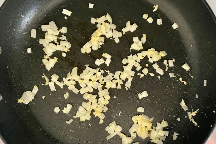 Onions And Garlic In Pan