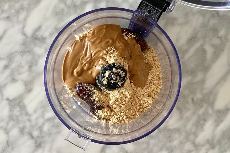 Peanut Butter And Dates In Food Processor