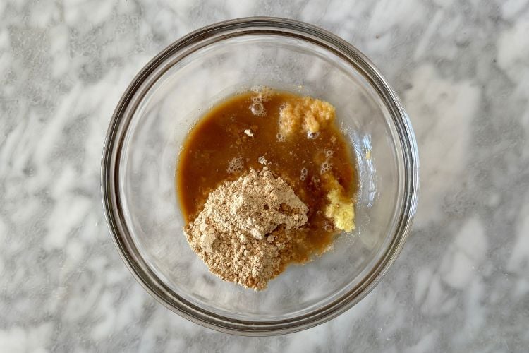 Peanut sauce for Thai chicken bowls