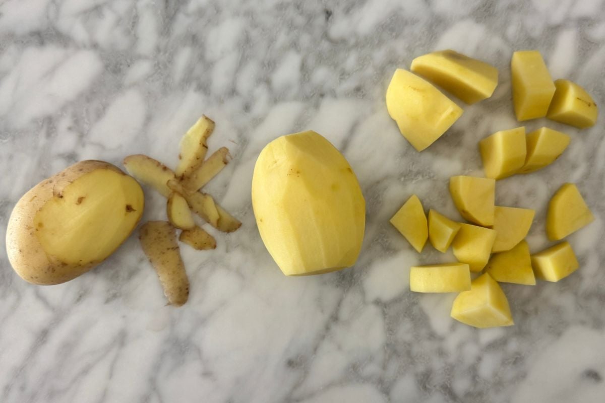 Peeled and chopped Yukon Gold potatoes
