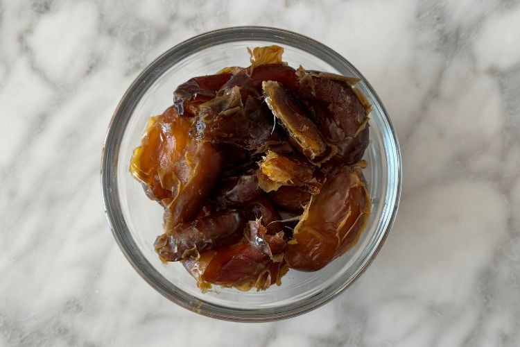 Pitted dates in a bowl
