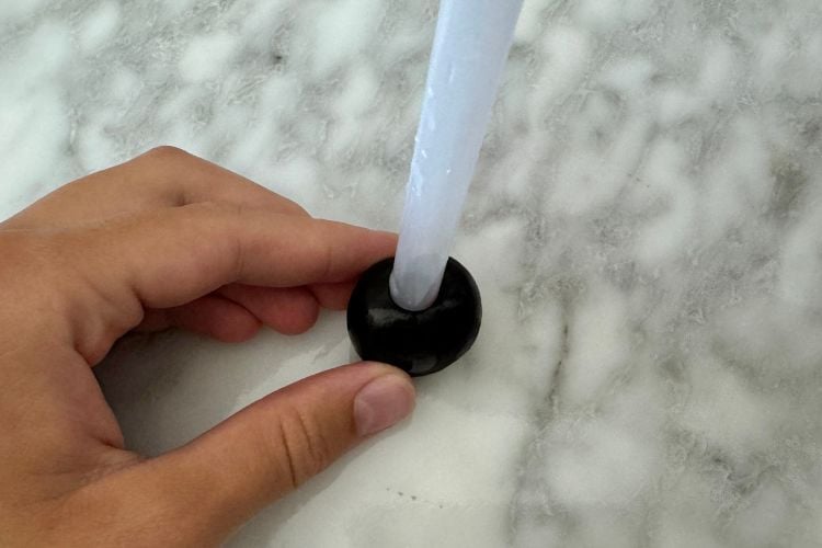 Pitted fresh cherries