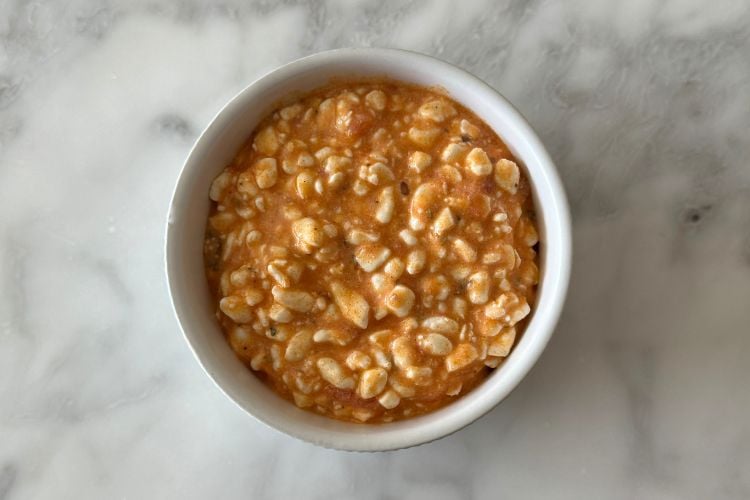 Pizza bowl in ramekin