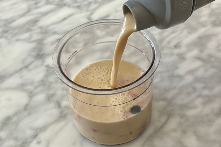 Protein shake in container