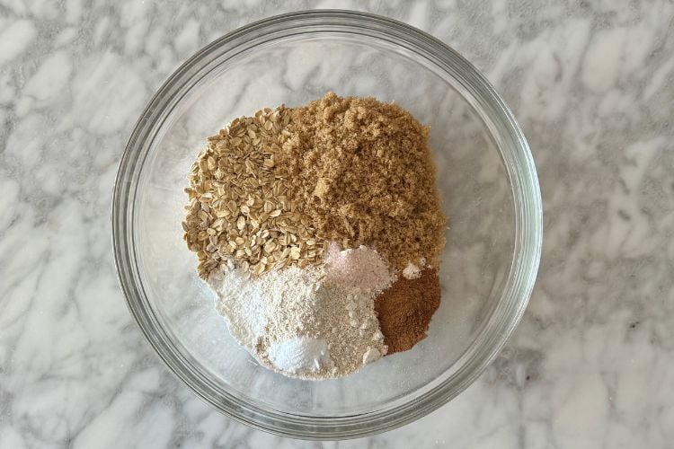 Pumpkin oat muffin dry ingredients