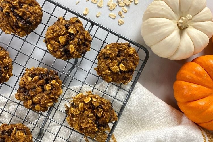 Pumpkin oatmeal chocolate chip cookies recipe