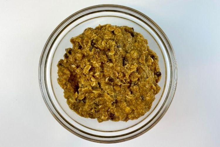Pumpkin oatmeal cookie batter