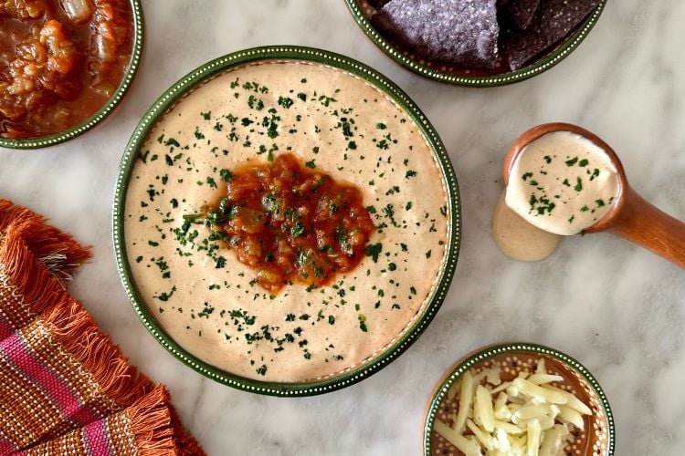 Queso dip with cottage cheese