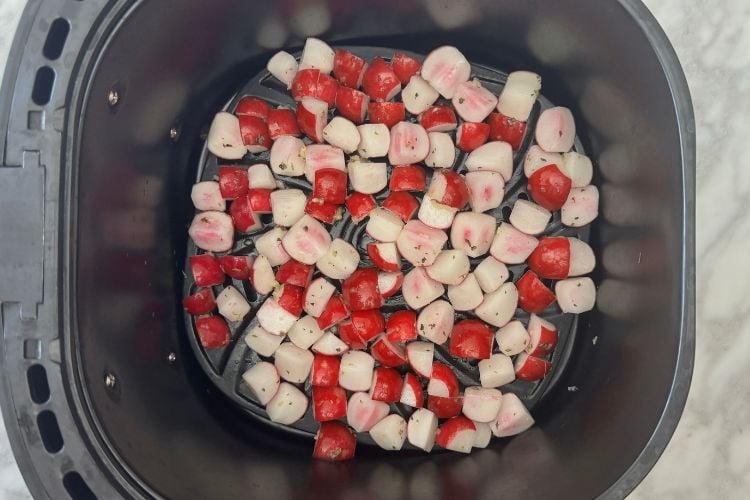 Radishes in the air fryer