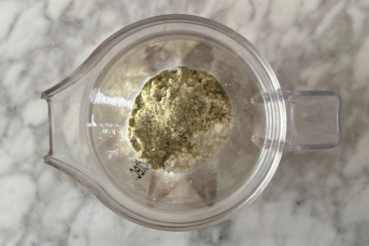 Ranch dip in blender