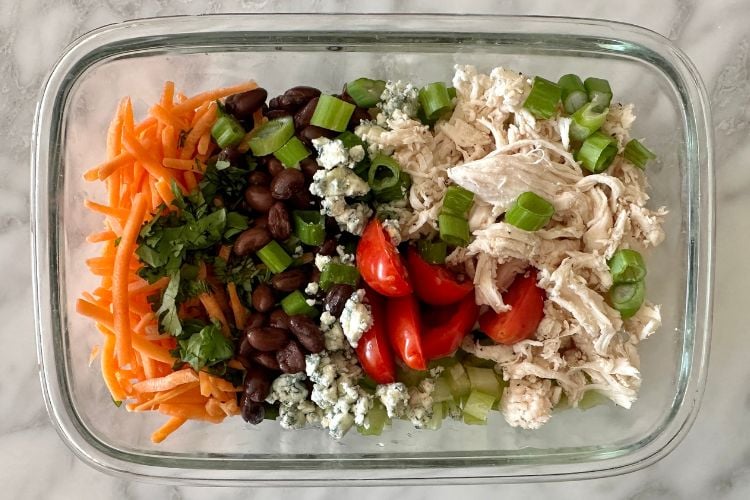 Rice bowl in a meal prep container