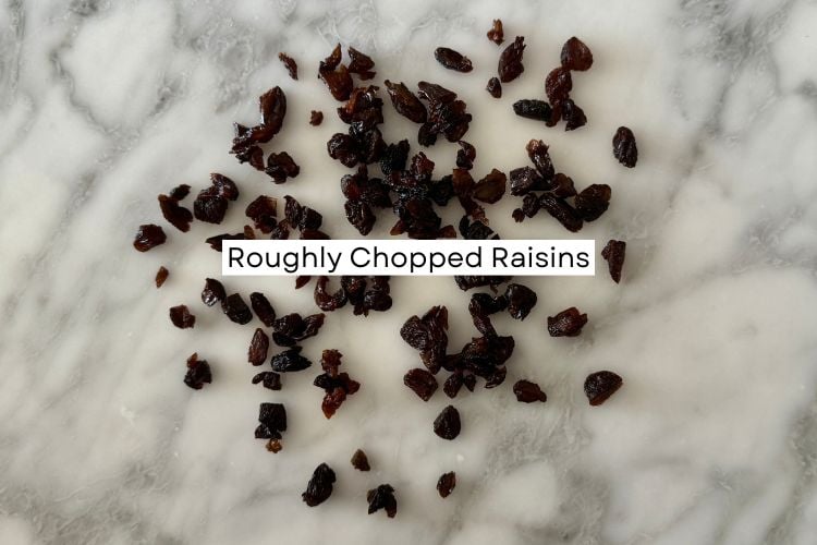 Roughly chopped raisins