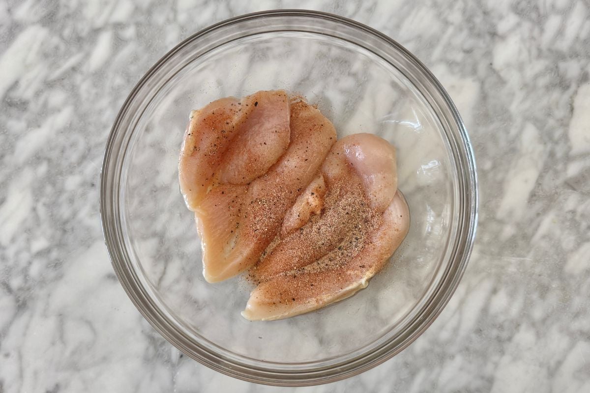 Seasoned air fryer BBQ chicken