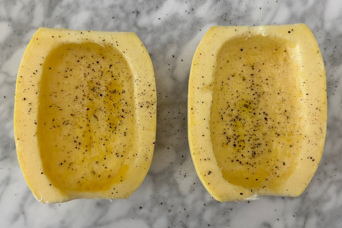 Seasoned spaghetti squash