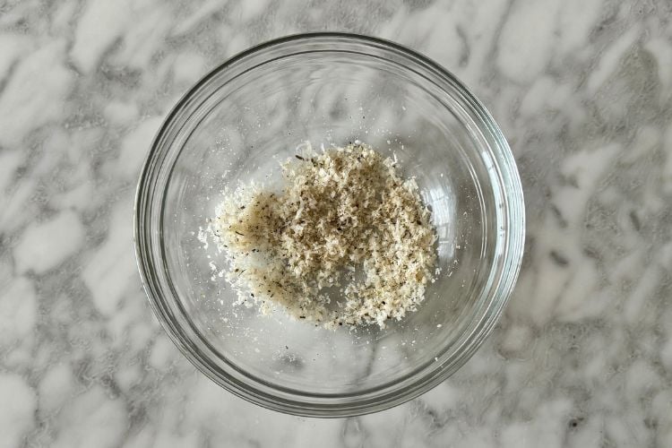 Seasonings for corn on the cob in bowl