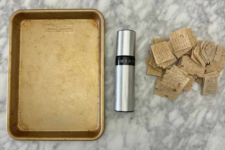 Sheet pan with lavash bread