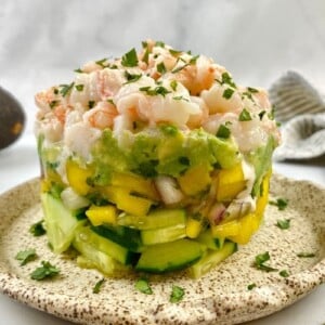 Shrimp Stack With Mango and Avocado