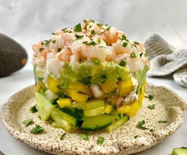 Shrimp Stack With Mango and Avocado