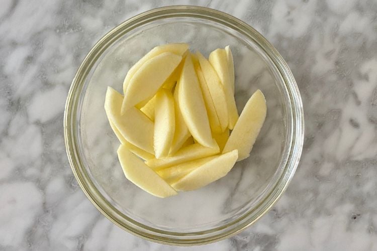 Sliced Apples In Bowl