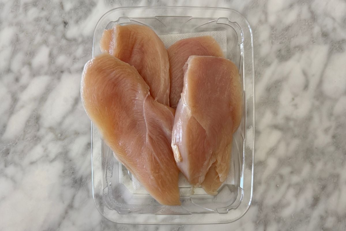 Sliced chicken breast cutlets