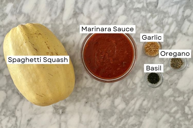 Slow Cooker Spaghetti Squash Recipe Ingredients