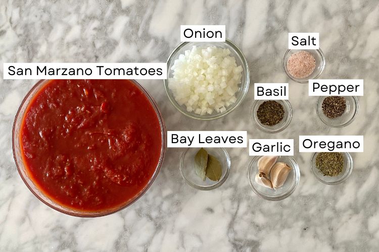 Slow Cooker Tomato Sauce Ingredients
