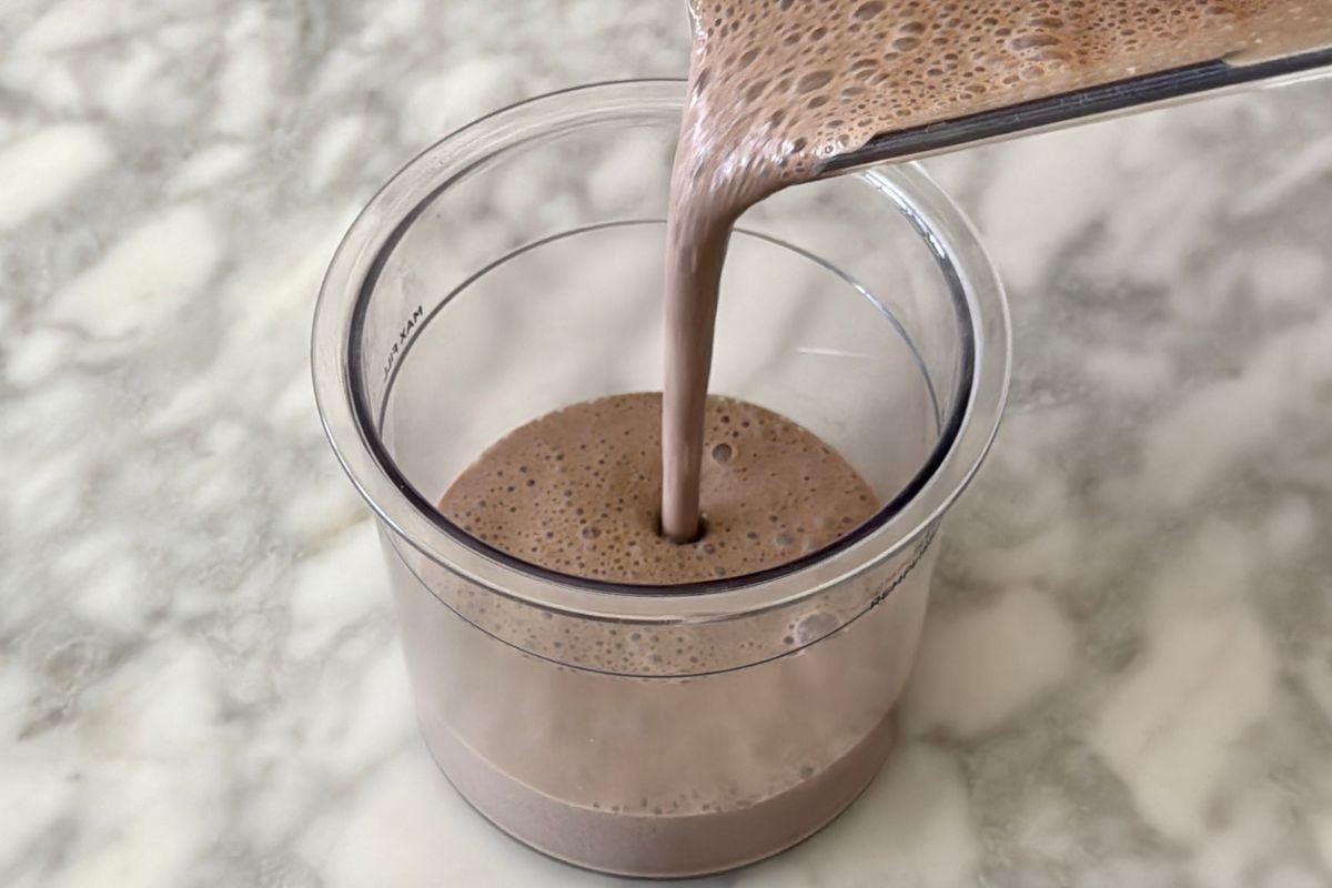 S'mores protein ice cream mixture in container