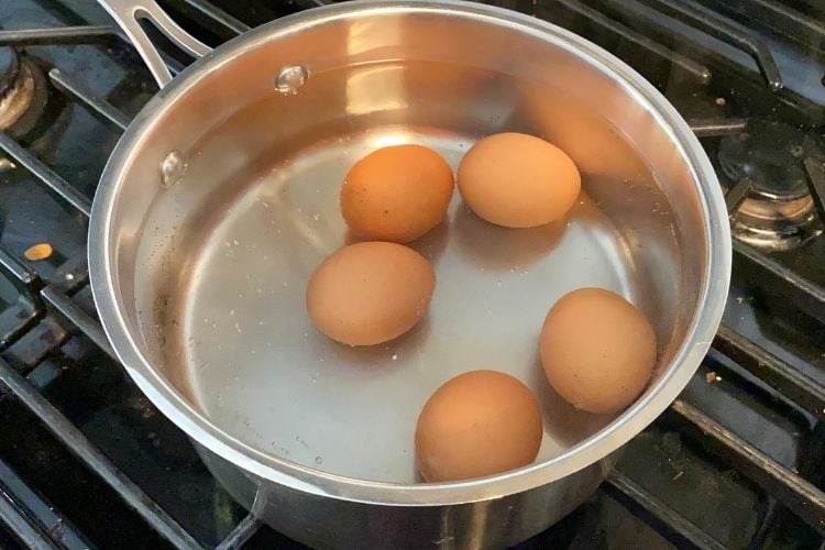 Some hard-boiled eggs