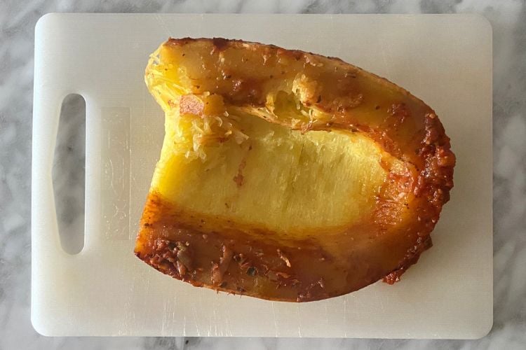 Spaghetti Squash On Cutting Board