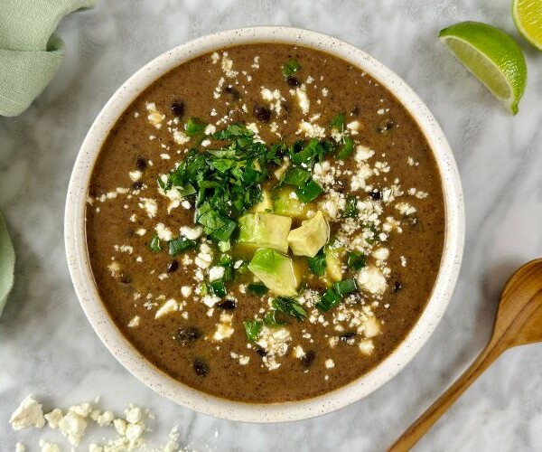 Spicy Black Bean Soup With Chipotle