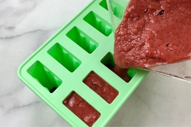 Strawberry Cherry Lime Fruit Popsicle