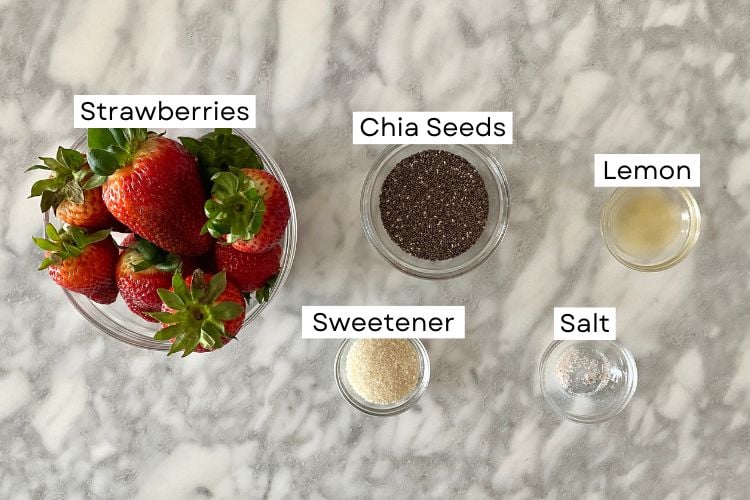 Strawberry Chia Jam Ingredients