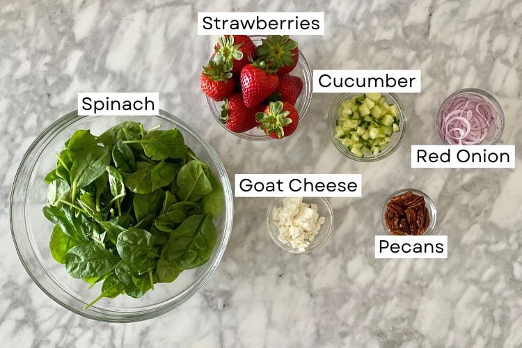 Strawberry Goat Cheese Salad Ingredients