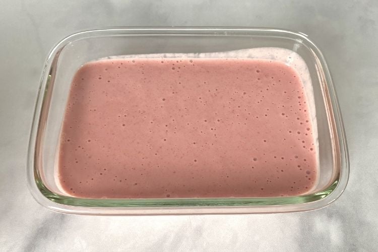Frozen yogurt in a container