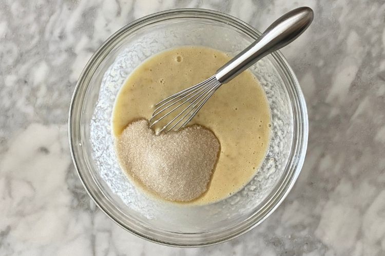 Sweetener In Bowl With Batter