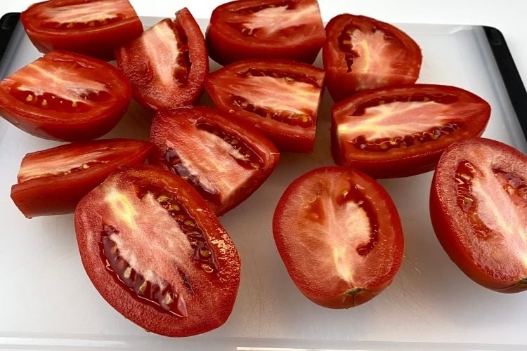 Tomatoes Sliced in Half