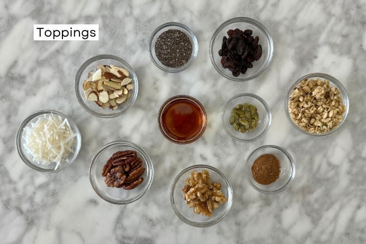 Toppings for pumpkin yogurt