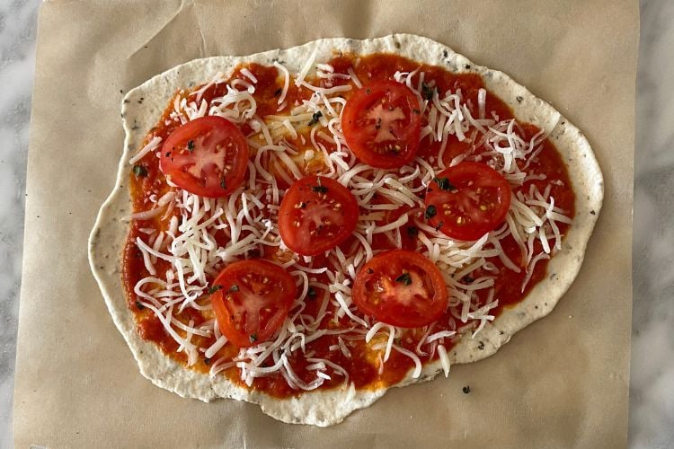 Toppings on protein pizza