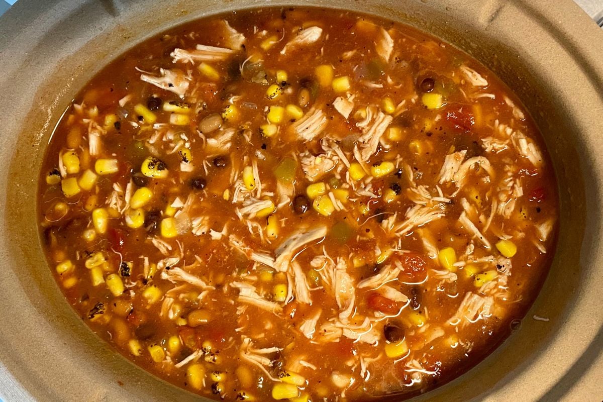 Tortilla soup in the slow cooker