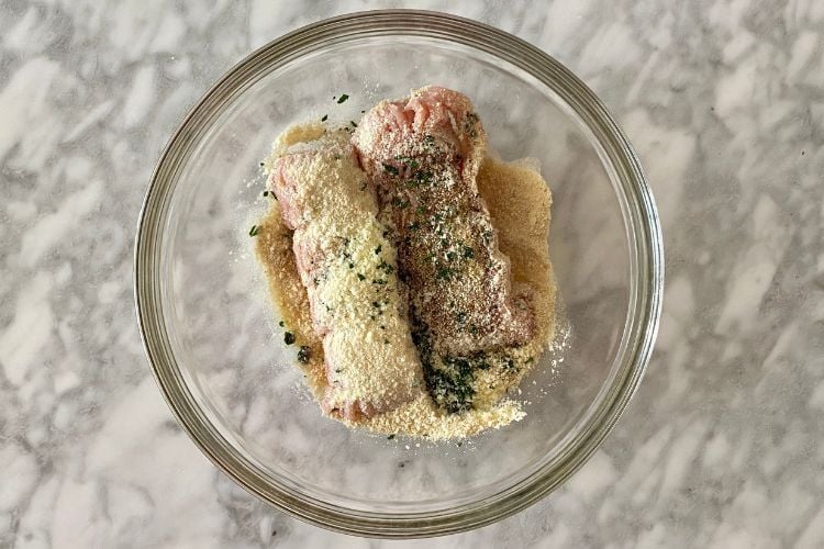 Turkey Meatball Ingredients In Bowl