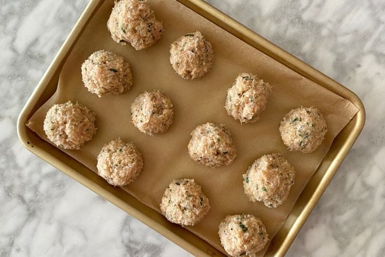 Turkey Meatballs On Sheet Pan