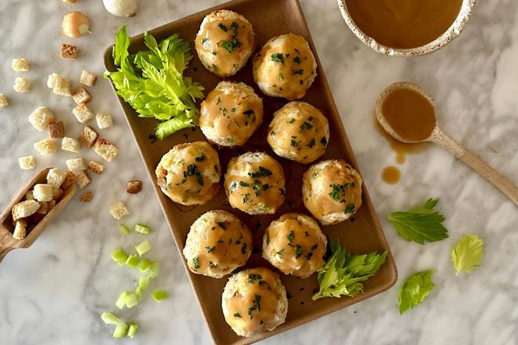 Turkey Stuffing Meatballs