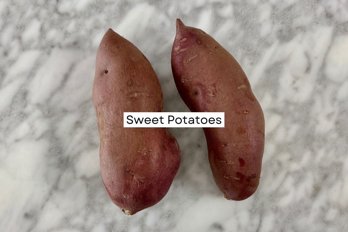 Two sweet potatoes