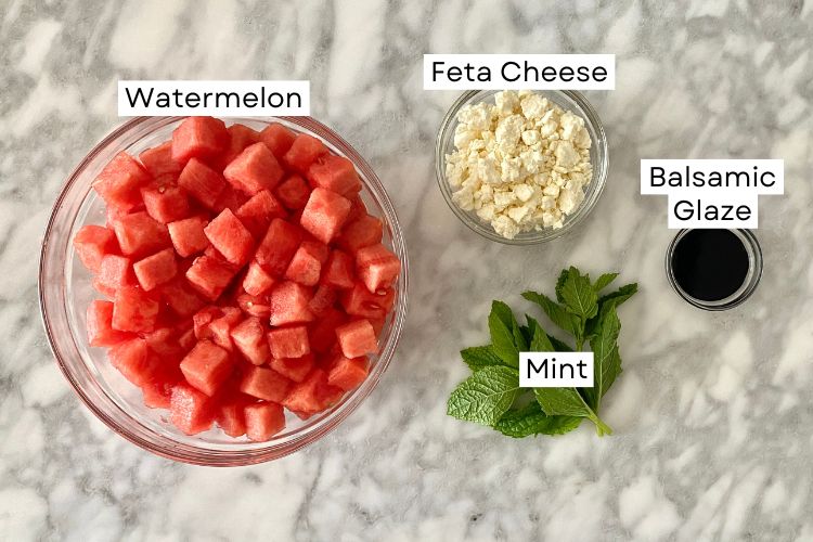 Watermelon Feta Salad Ingredients