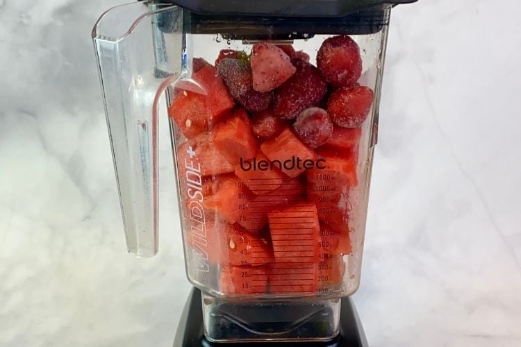 Watermelon granita in the blender