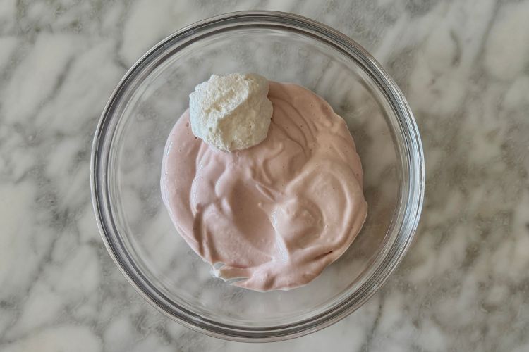 Whipped topping in a bowl