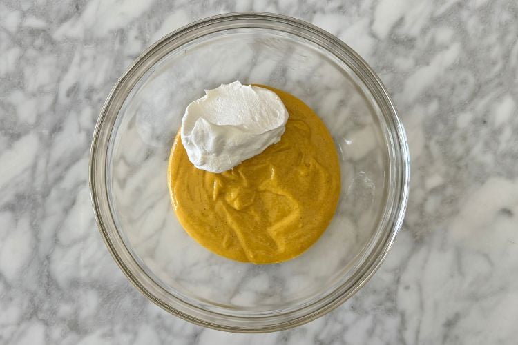 Whipped topping in bowl