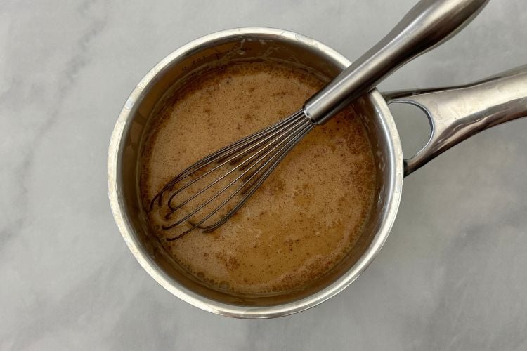 Whisked dirty chai latte