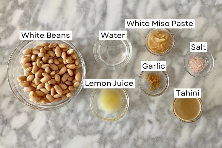 White bean hummus ingredients